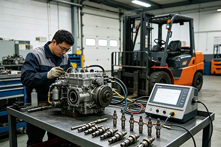 Diesel forklift maintenance and repair