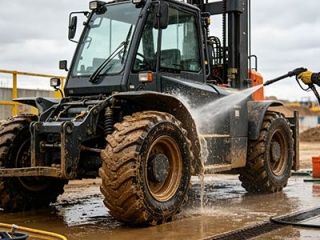 4WD Rough Terrain Forklift For Muddy Construction Site, Anti-stuck Off-road Fork