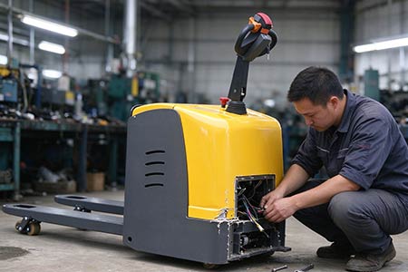 Pallet jack footboard removal
