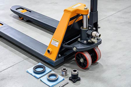 Hydraulic pallet jack lifting & lowering