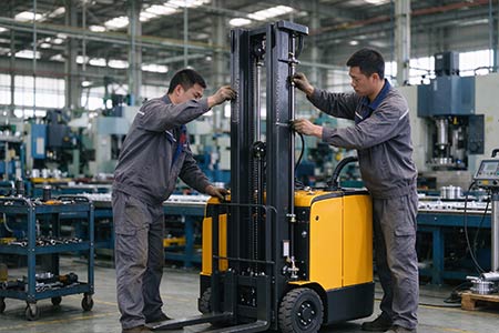 Walk-behind electric stacker