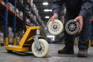 Manual Pallet Truck With Silent Nylon Wheels: 4 Points On Wear Resistance