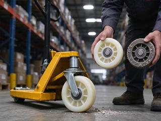 Manual Pallet Truck With Silent Nylon Wheels: 4 Points On Wear Resistance