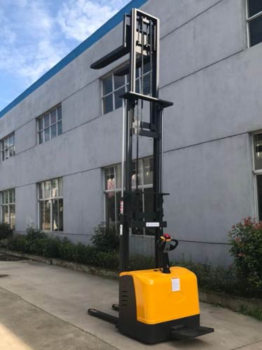 Stand-on stacker