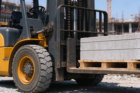 Construction site diesel forklift