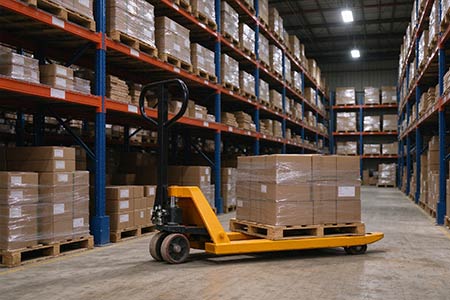 Galvanized Anti-Rust Manual Pallet Jack For Humid And Corrosive Workshop